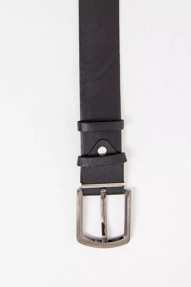 Купити Чорний чоловічий ремінь, з еко-шкіри, 196R40S1W13 - Фото №2