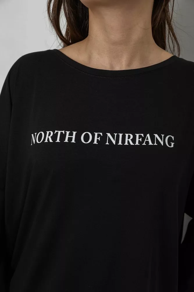 Купить Футболка женская с принтом, цвет черный, 244R3013 - Фото №5