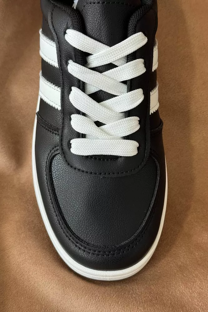 Купити Кеди жіночі замша, колір чорно-білий, 248RJH500 оптом - Фото №2