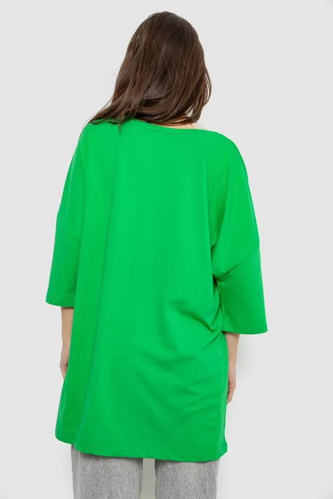 Купить Футболка женская с принтом, цвет зеленый, 244R3013 оптом - Фото №4