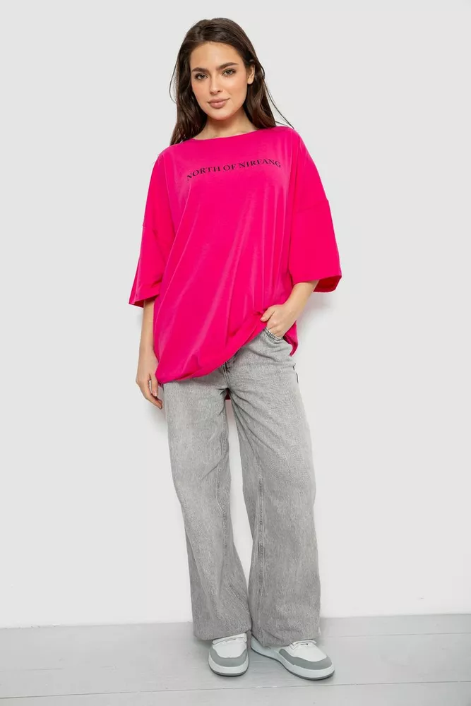 Купить Футболка женская с принтом, цвет розовый, 244R3013 - Фото №2