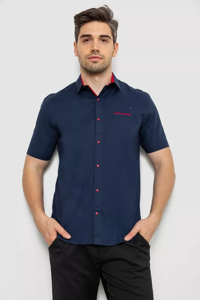 Купить Рубашка мужская  -уценка, цвет темно-синий, 214R7112-U-5 - Фото №1