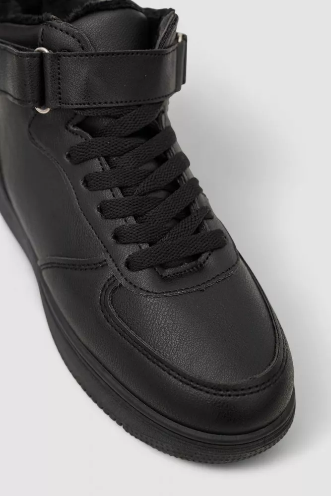 Купити Кросівки жіночі зимові на хутрі, колір чорний, 248RAJ01 - Фото №2