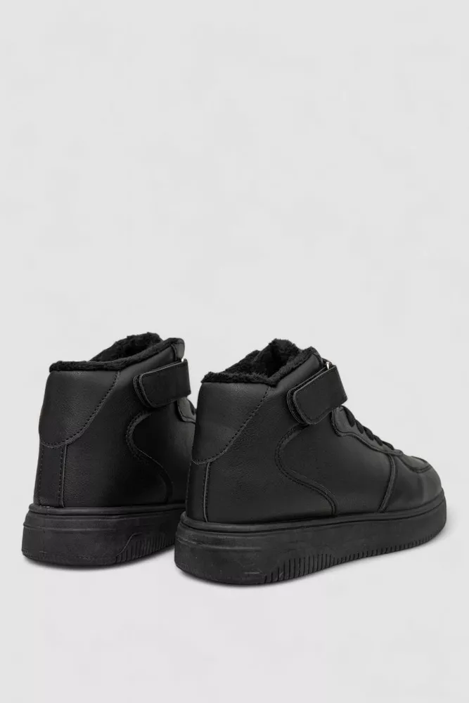 Купити Кросівки жіночі зимові на хутрі, колір чорний, 248RAJ01 - Фото №4