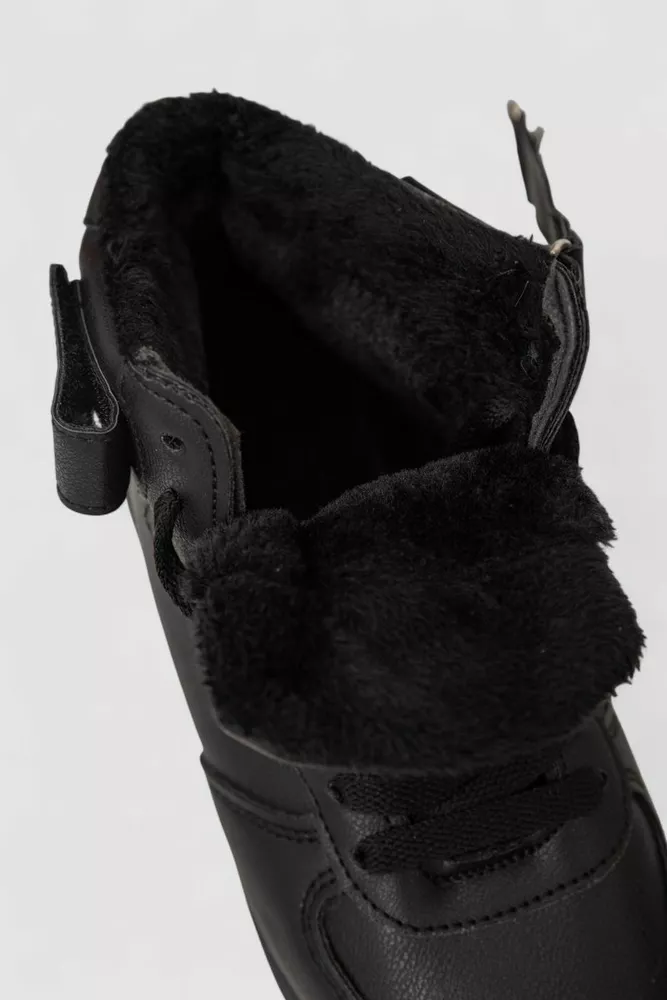 Купити Кросівки жіночі зимові на хутрі, колір чорний, 248RAJ01 - Фото №6