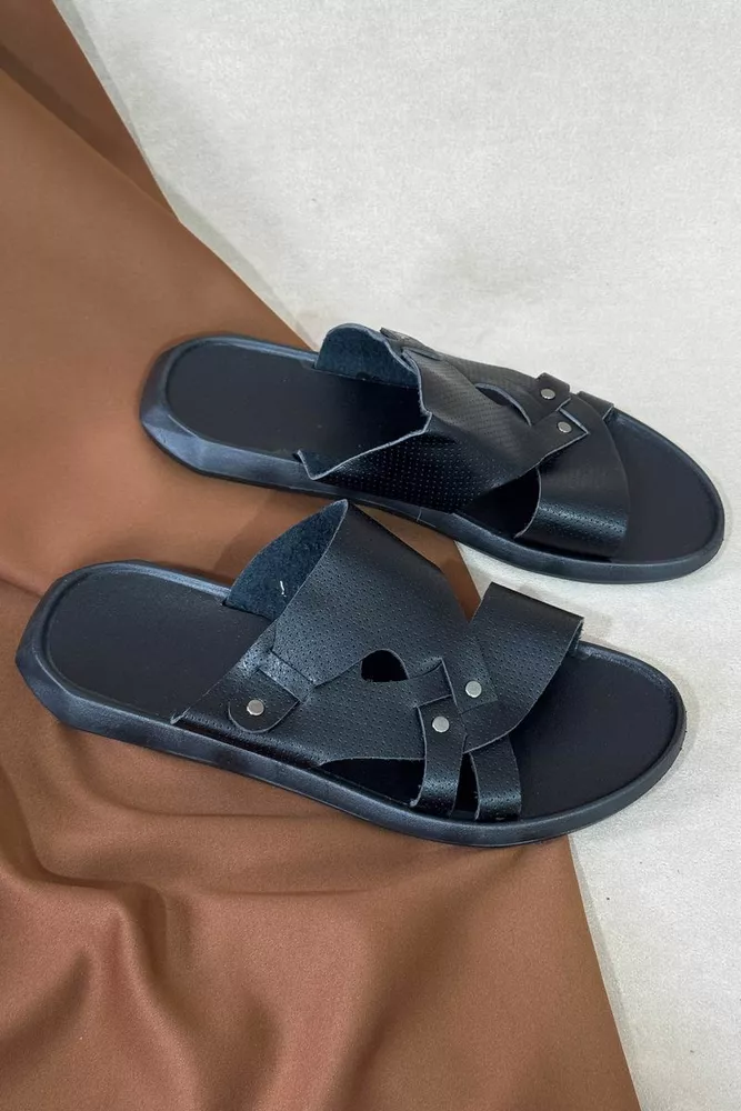 Купить Сандалии мужские, цвет черный, 214R85 - Фото №1