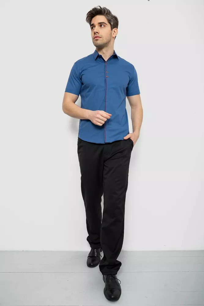 Купити Сорочка чоловіча з принтом, колір джинс, 214R7026 оптом - Фото №2