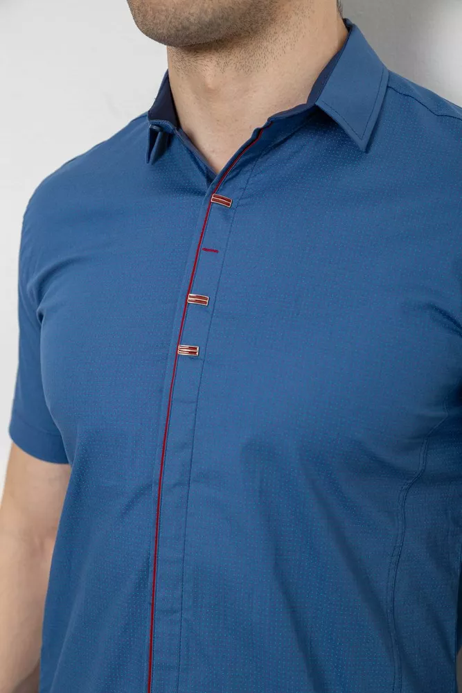 Купити Сорочка чоловіча з принтом, колір джинс, 214R7026 оптом - Фото №5