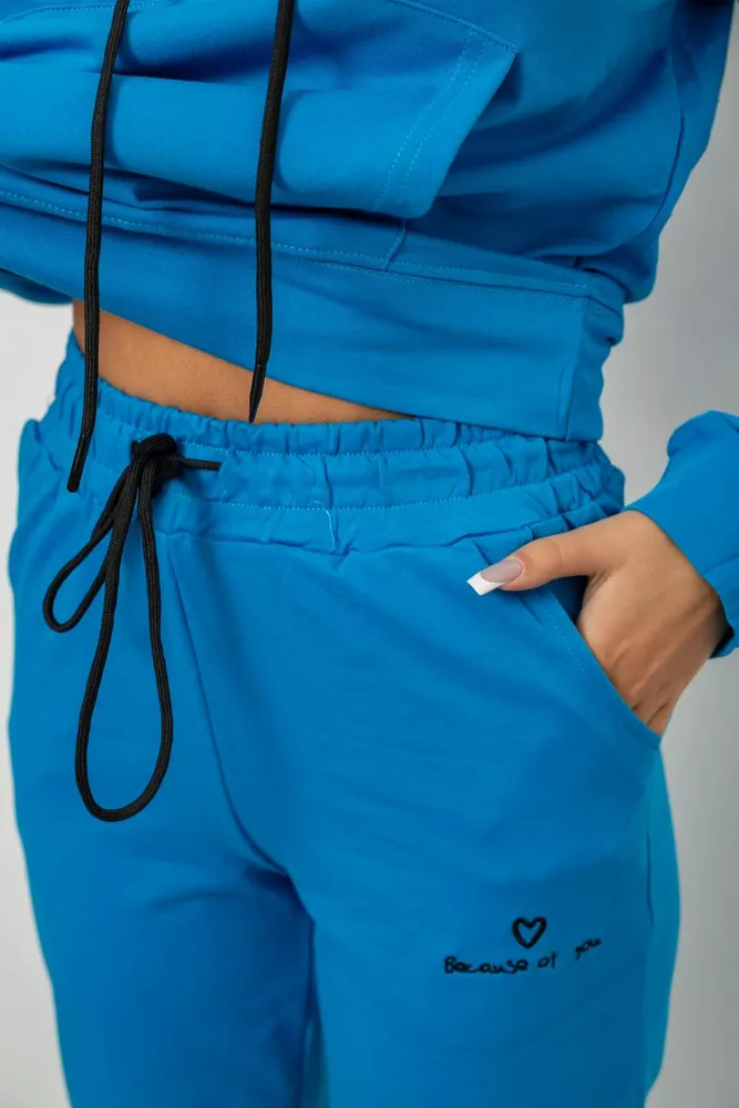 Купити Спортивний костюм жіночий двонитка  -уцінка, колір джинс, 214R1419-002-U-1 - Фото №5