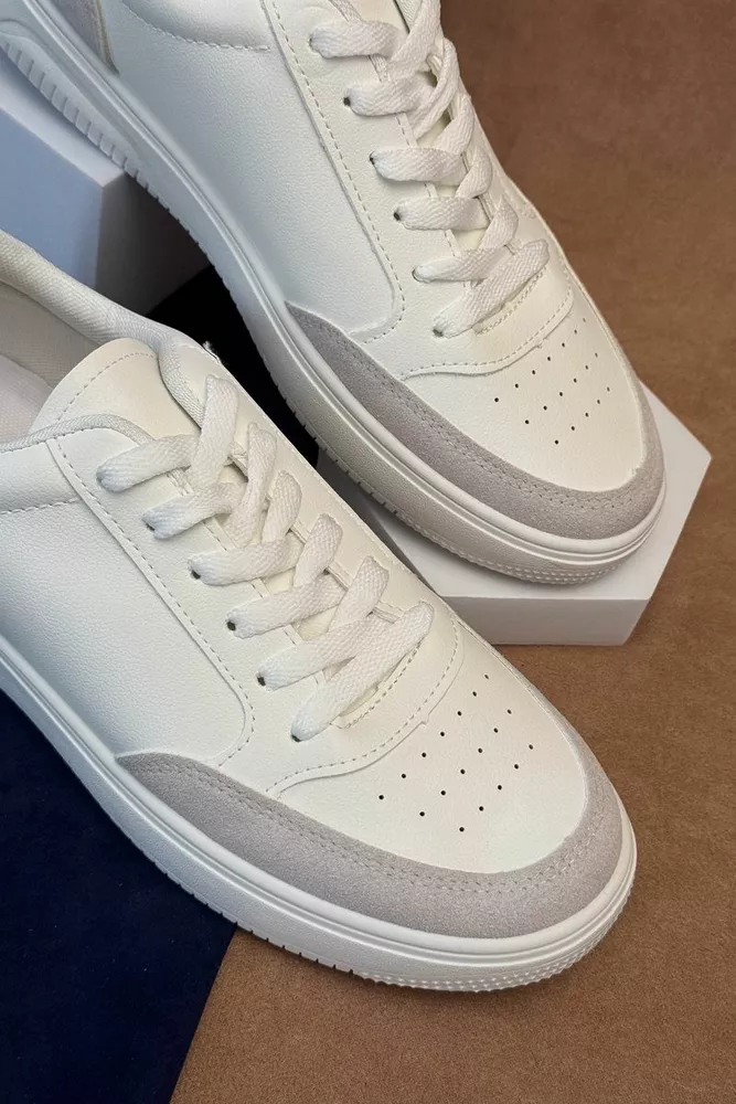 Купить Кеды мужские, цвет бело-серый, 248RR198-7R оптом - Фото №3