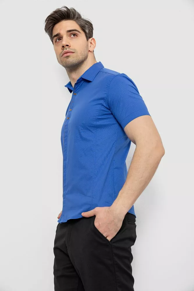 Купити Сорочка чоловіча з принтом, колір електрик, 214R7026 оптом - Фото №3