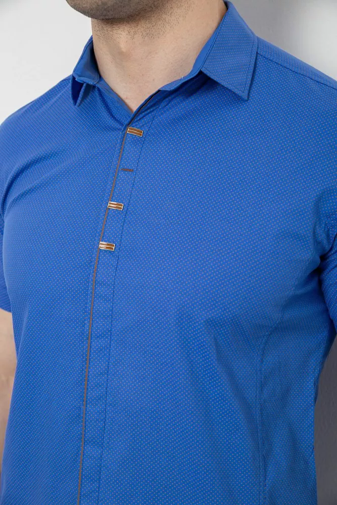 Купити Сорочка чоловіча з принтом, колір електрик, 214R7026 оптом - Фото №5