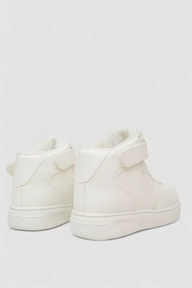 Купити Кросівки жіночі зимові на хутрі, колір білий, 248RAJ01 - Фото №4