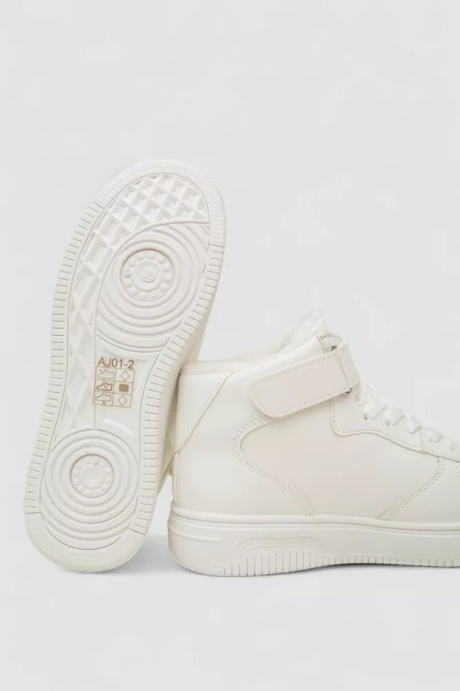 Купити Кросівки жіночі зимові на хутрі, колір білий, 248RAJ01 - Фото №5