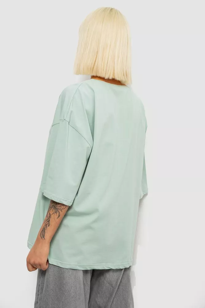 Купить Футболка женская с принтом, цвет оливковый, 244R2029-5 - Фото №4