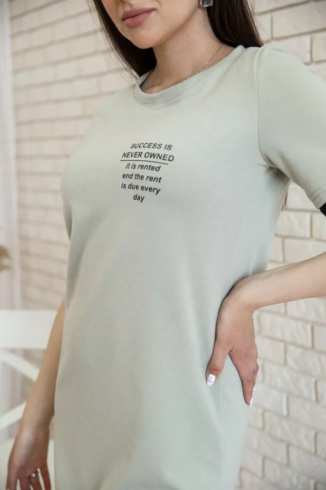 Купити Сукня в спортивному стилі, колір Оливковий, 119R405 оптом - Фото №4