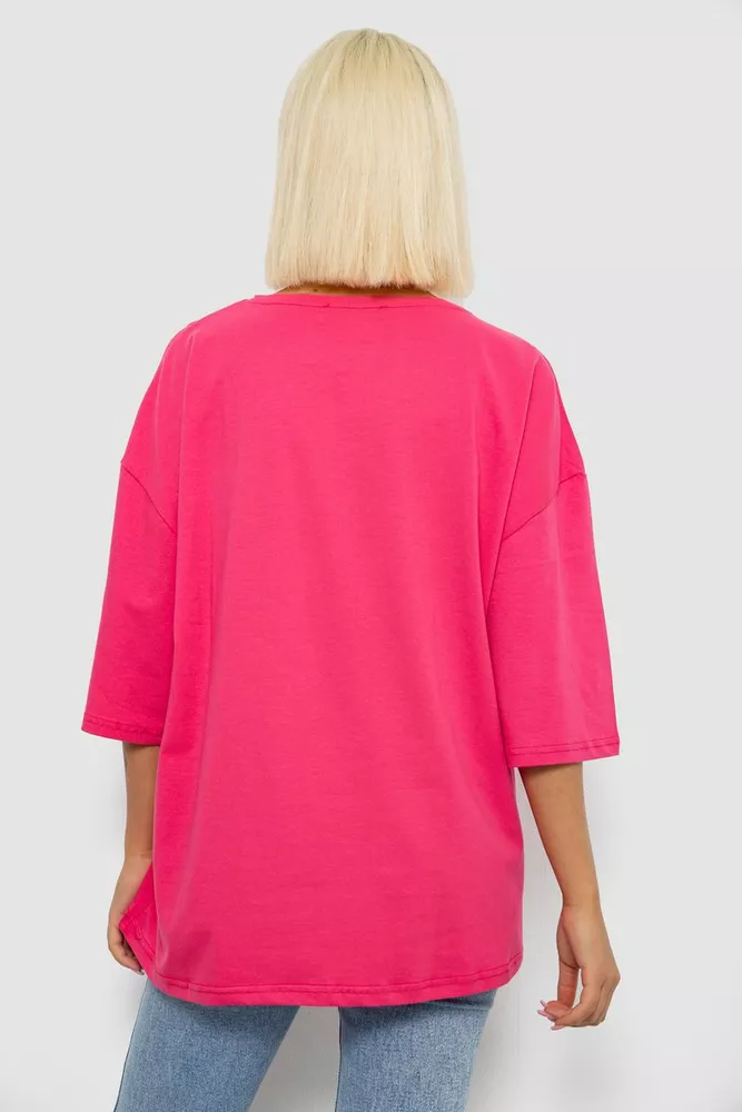 Купити Футболка жіноча з принтом, колір рожевий, 244R2029-5 - Фото №4