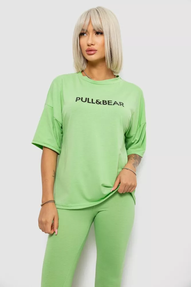 Купить Костюм домашний женский с принтом, цвет салатовый, 257R738 - Фото №2