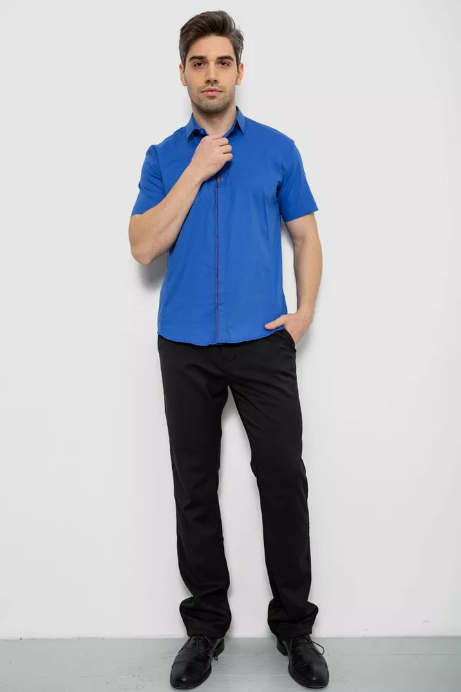 Купити Сорочка чоловіча з принтом, колір синій, 214R7026 оптом - Фото №2