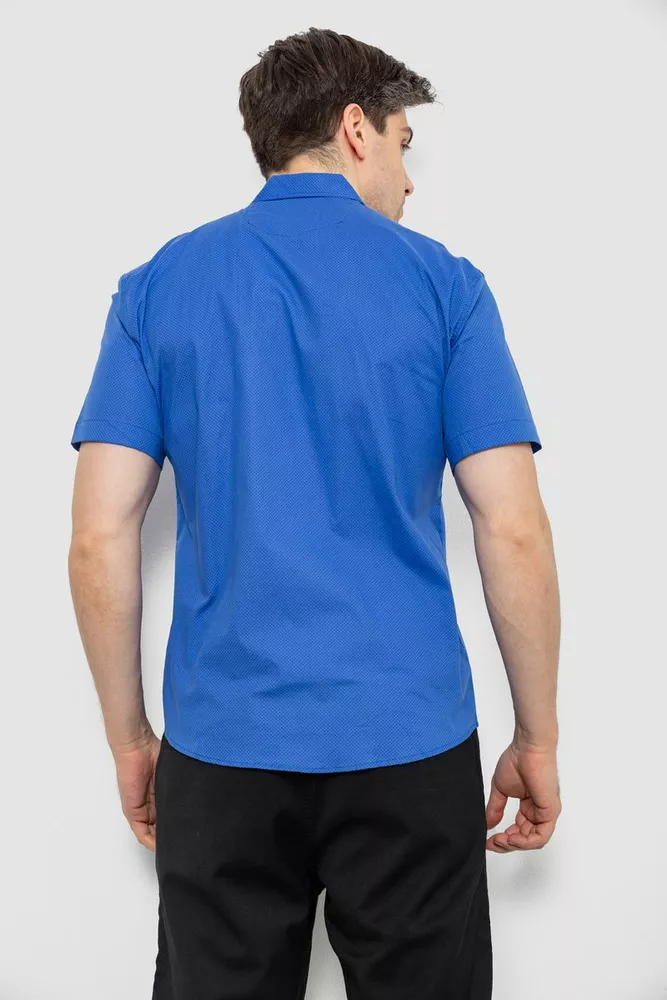 Купити Сорочка чоловіча з принтом, колір синій, 214R7026 оптом - Фото №4