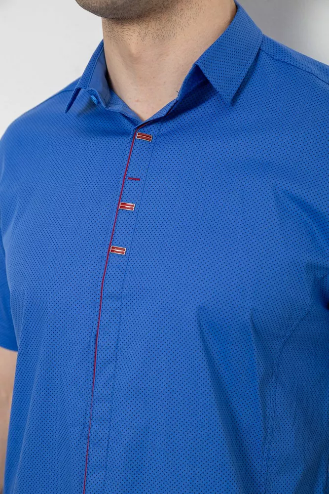 Купити Сорочка чоловіча з принтом, колір синій, 214R7026 оптом - Фото №5