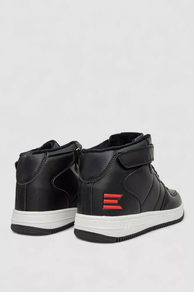 Купить Кроссовки мужские зимние на меху, цвет черно-белый, 248RH202 - Фото №4