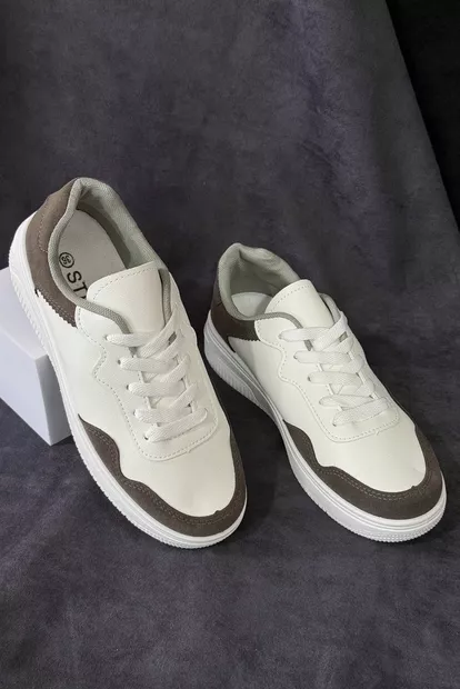 Кеди жіночі, колір біло-сірий, 248RR83