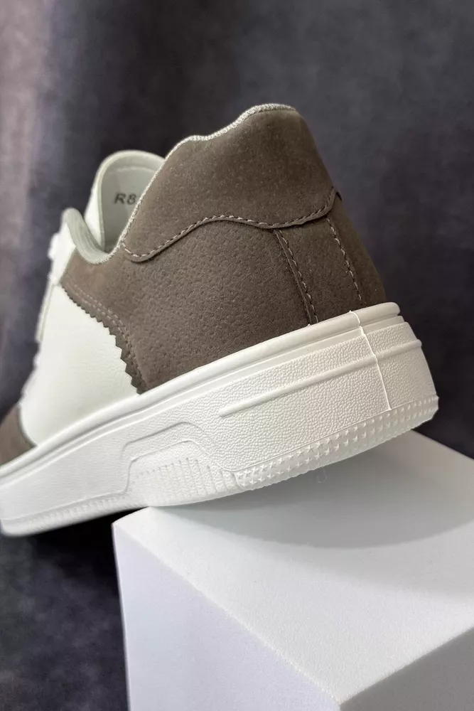 Купить Кеды женские, цвет бело-серый, 248RR83 - Фото №3