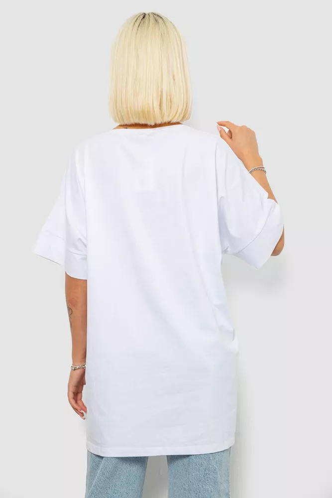 Купить Футболка женская с принтом, цвет белый, 244R2514 - Фото №4