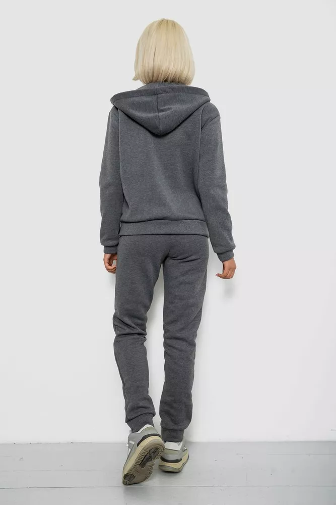 Купить Спортивный костюм женский на флисе, цвет грифельный, 257R86-1 - Фото №4