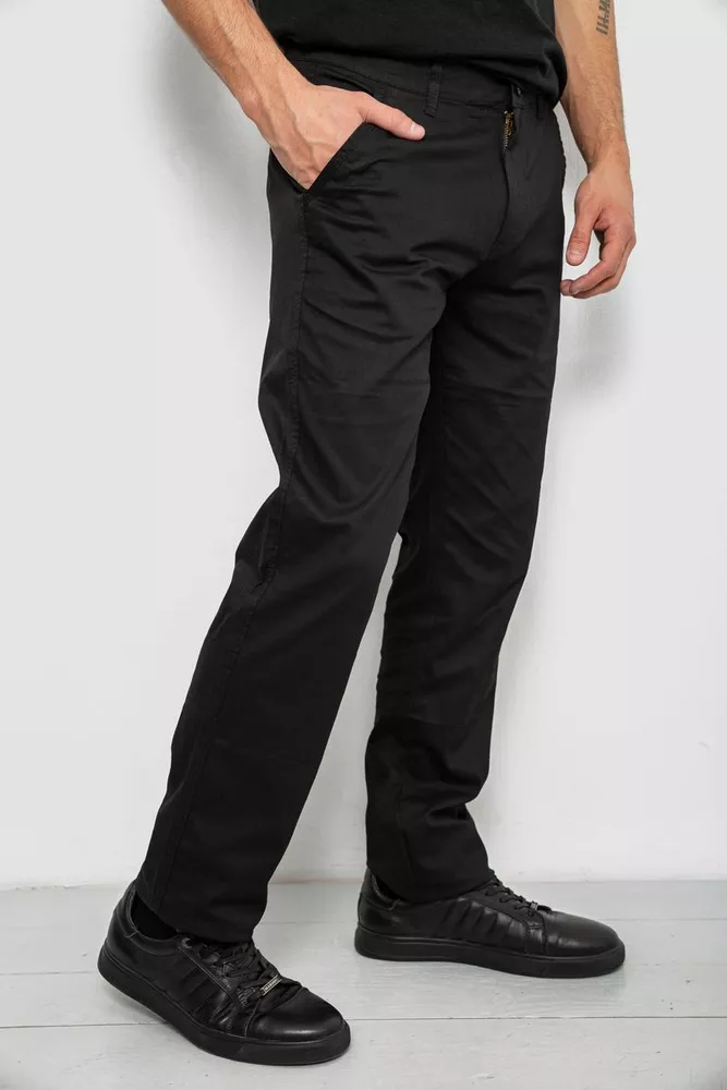 Купити Штани чоловічі класичні, колір чорний, 243RY352 - Фото №3