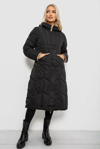 Куртка женская двусторонняя зимняя  -уценка, цвет черный, 244R24115-U-9