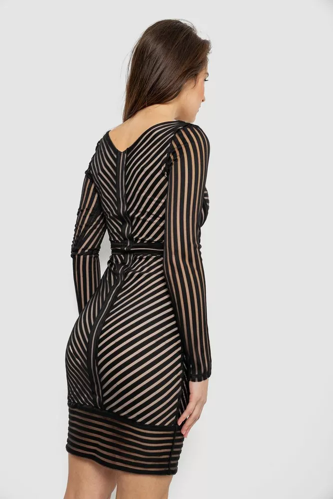 Купить Платье женское на подкладке  -уценка, цвет черный, 230R326-U-1 - Фото №4