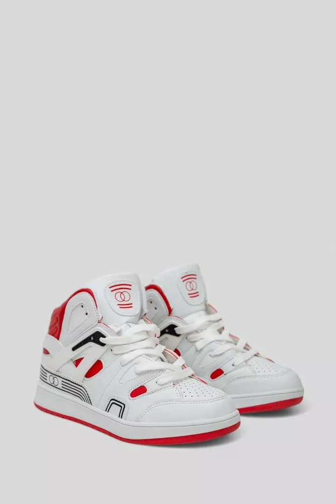 Купити Кросівки чоловічі демісезонні  -уцінка, колір біло-червоний, 243R8939A-U-5 оптом - Фото №3