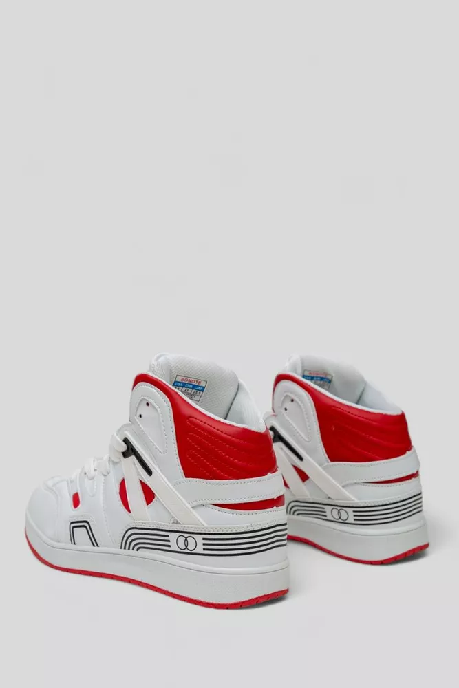 Купити Кросівки чоловічі демісезонні  -уцінка, колір біло-червоний, 243R8939A-U-5 оптом - Фото №4