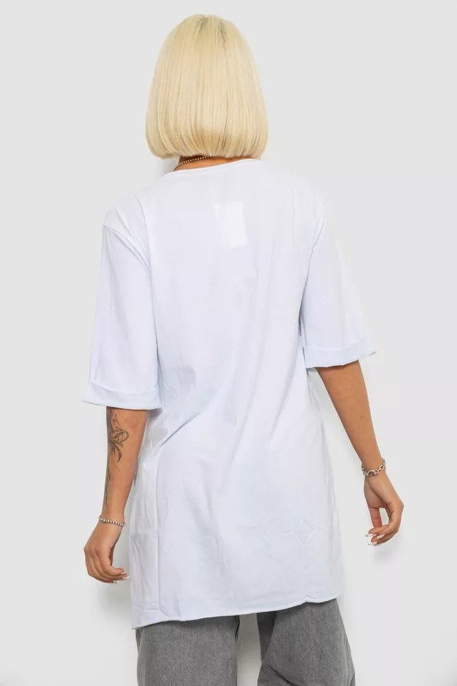 Купить Футболка женская с принтом  -уценка, цвет белый, 244R2022-5-U-10 - Фото №4