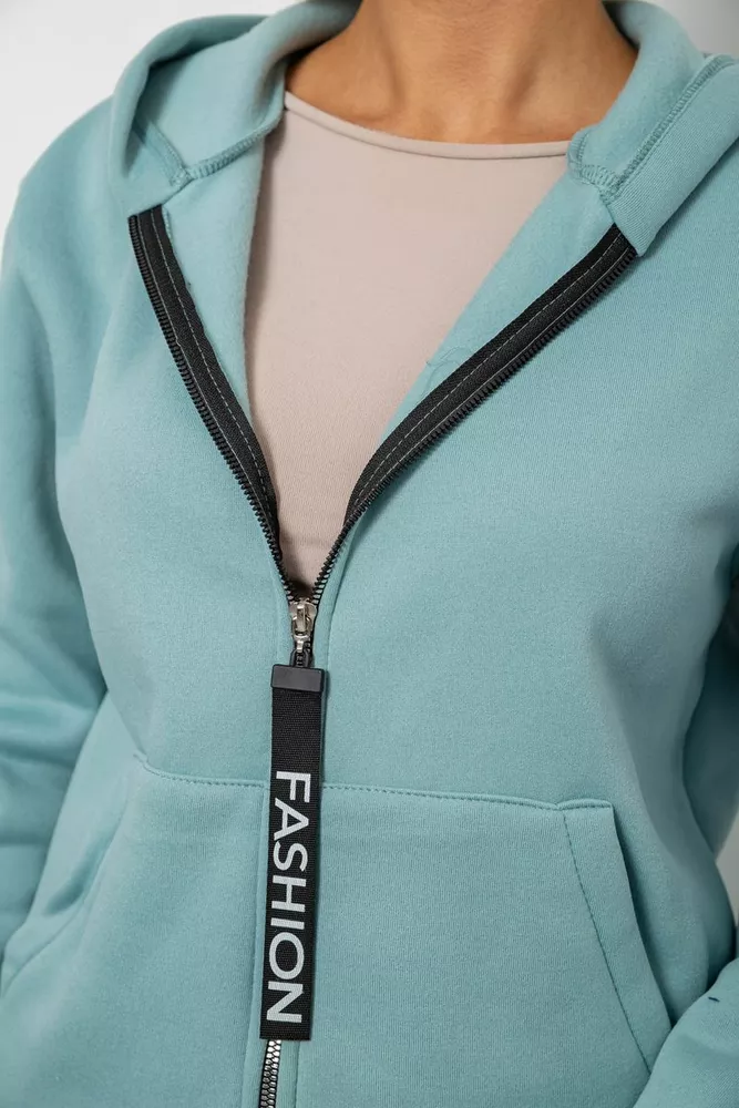 Купить Спортивный костюм женский на флисе, цвет оливковый, 257R86-1 - Фото №5