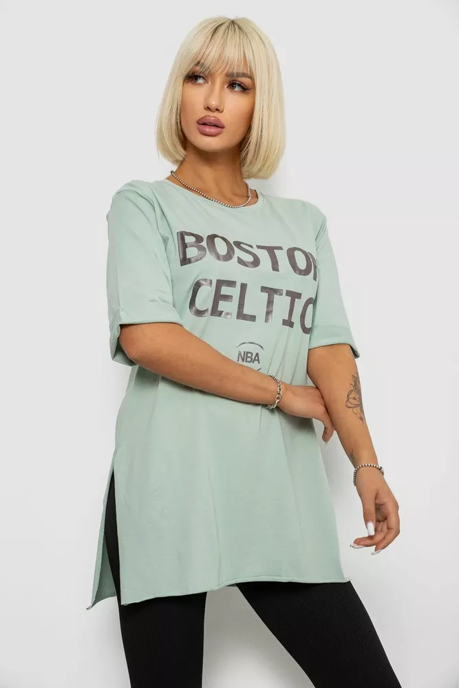 Купить Футболка женская с принтом  -уценка, цвет оливковый, 244R1039-U-1 - Фото №3