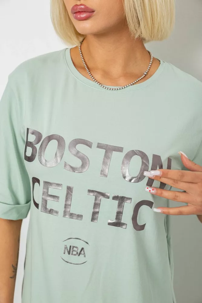 Купить Футболка женская с принтом  -уценка, цвет оливковый, 244R1039-U-1 - Фото №5