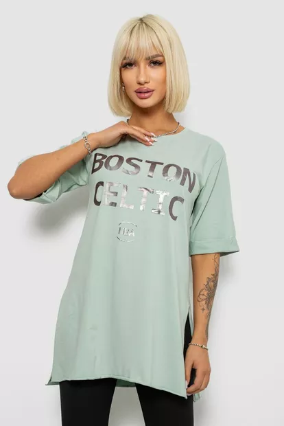 Футболка жіноча з принтом  -уцінка, колір оливковий, 244R1039-U-1