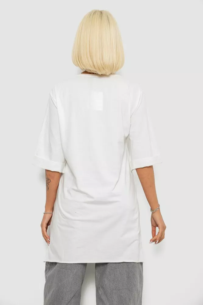 Купить Футболка женская с принтом  -уценка, цвет молочный, 244R2022-5-U-9 - Фото №4