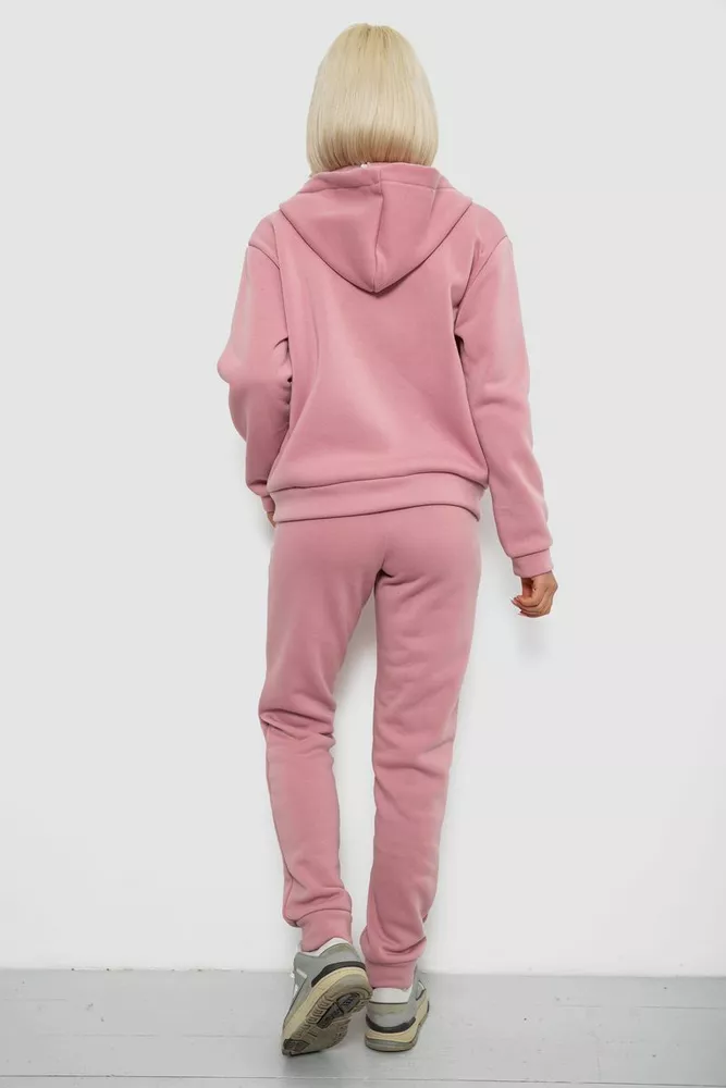 Купить Спортивный костюм женский на флисе, цвет розовый, 257R86-1 - Фото №4