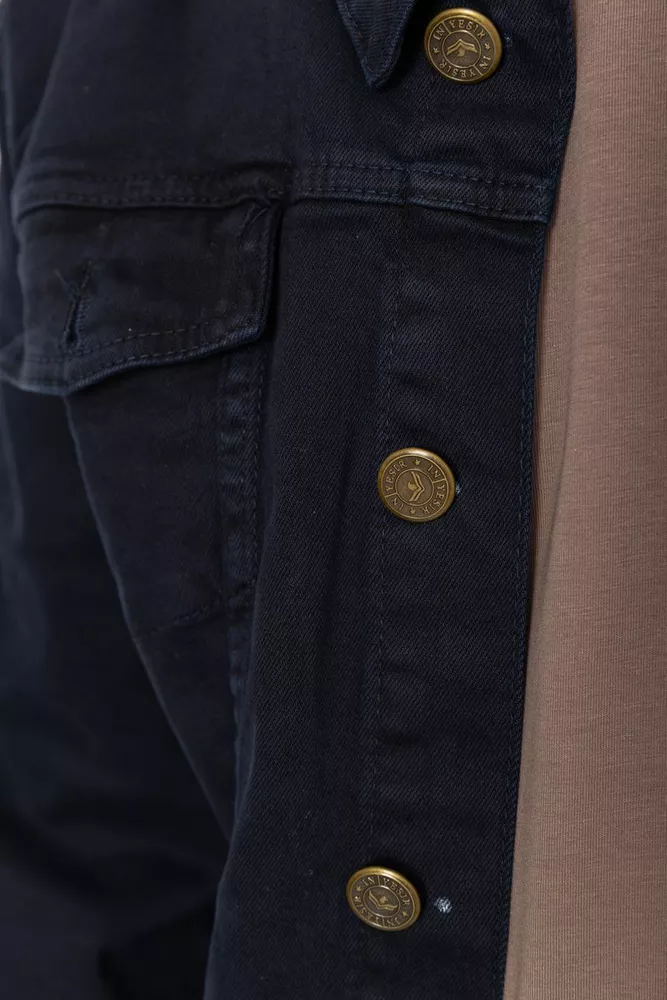 Купити Джинсова куртка чоловіча, колір синій, 157R501 оптом - Фото №5