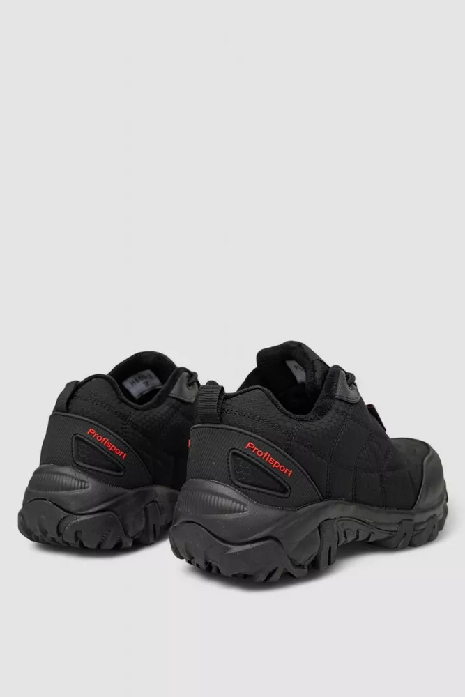 Купить Кроссовки женские зимние на меху, цвет черно-красный, 248RH660 - Фото №4