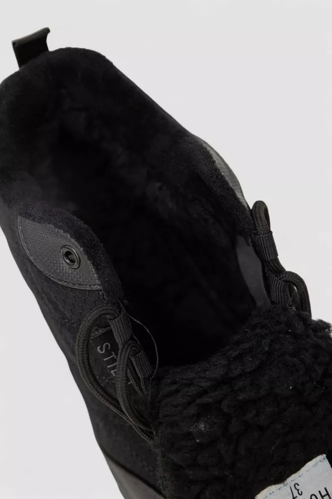 Купить Кроссовки женские зимние на меху, цвет черно-серый, 248RH660 - Фото №6
