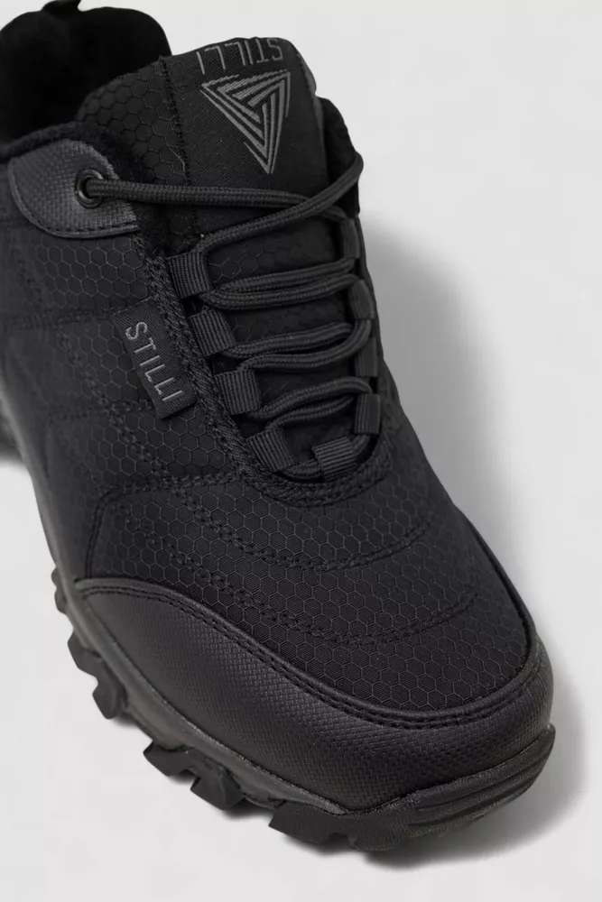 Купить Кроссовки женские зимние на меху, цвет черно-серый, 248RH660 - Фото №2