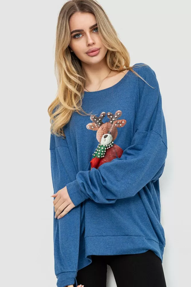 Купити Батнік жіночий, колір джинс, 129R1430-99 - Фото №1