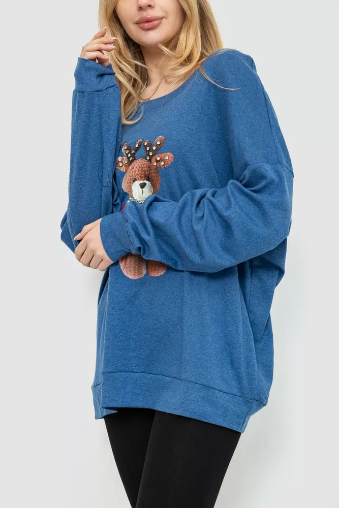 Купити Батнік жіночий, колір джинс, 129R1430-99 - Фото №3