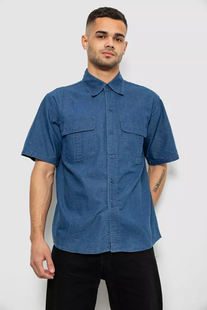 Купити Сорочка чоловіча джинсова  -уцінка, колір джинс, 129RT-16-U-1 - Фото №2