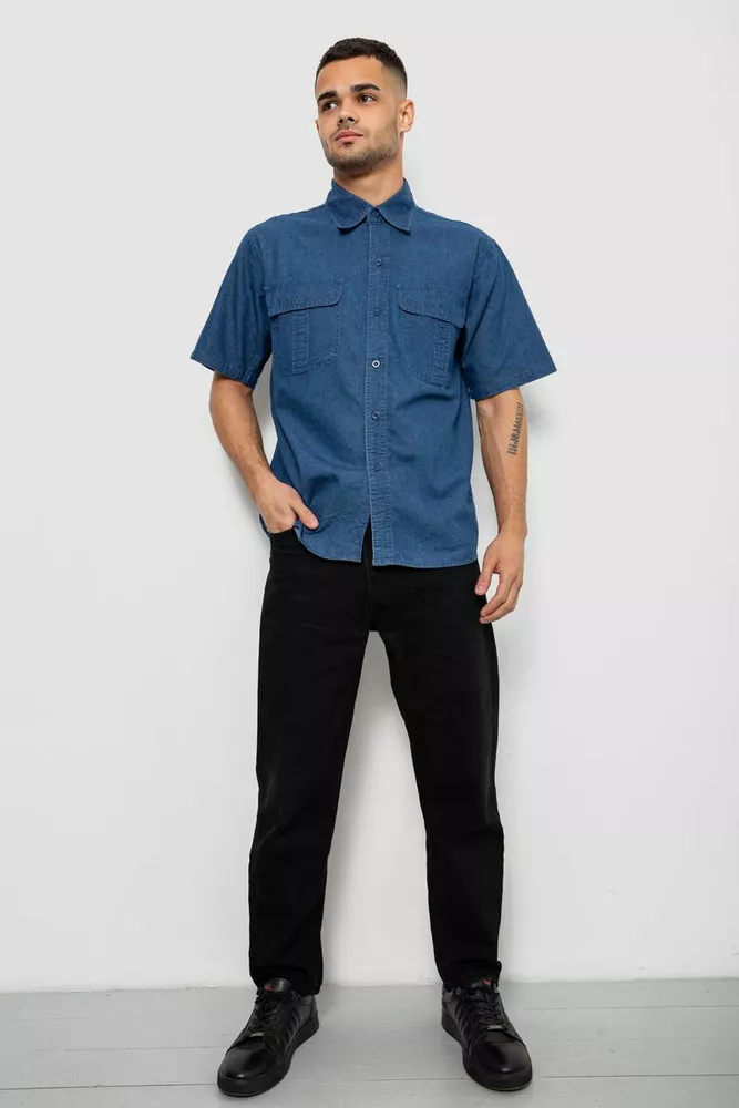 Купити Сорочка чоловіча джинсова  -уцінка, колір джинс, 129RT-16-U-1 - Фото №3